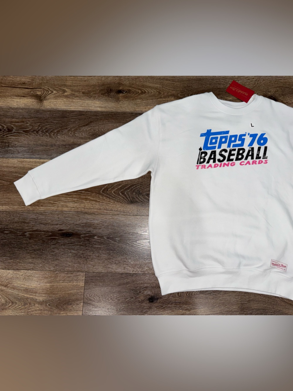 NWT⚾️Topps Heritage White Baseball 76 Trading Cards Crewneck Size L - Picture 2 of 14